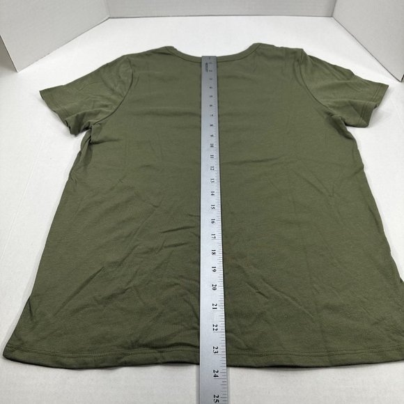 Zoe And Liv Women's Size Med I Report To My Cat Short Sleeve Tee Shirt Green New - Picture 11 of 11
